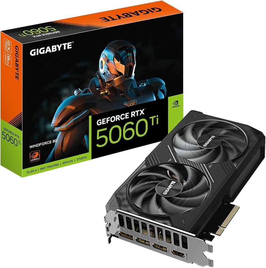 PLACA DE VIDEO GIGABYTE GEFORCE RTX 5060 TI 8GB GDDR7 WINDFORCE