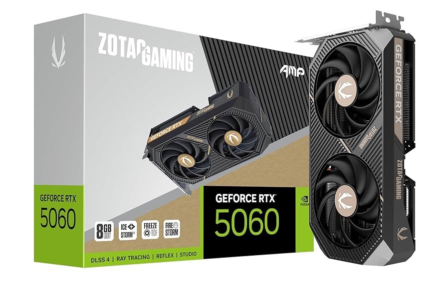Placa de Video Zotac GeForce RTX 5060 8GB GDDR7 AMP