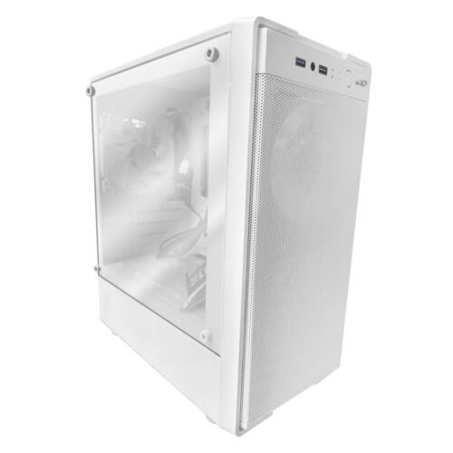 Gabinete Sentey M12 Mesh White + 3 Fan ARGB