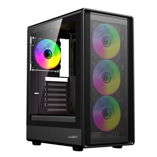 Gabinete Sentey M40 Mesh Black + 4 Fan ARGB