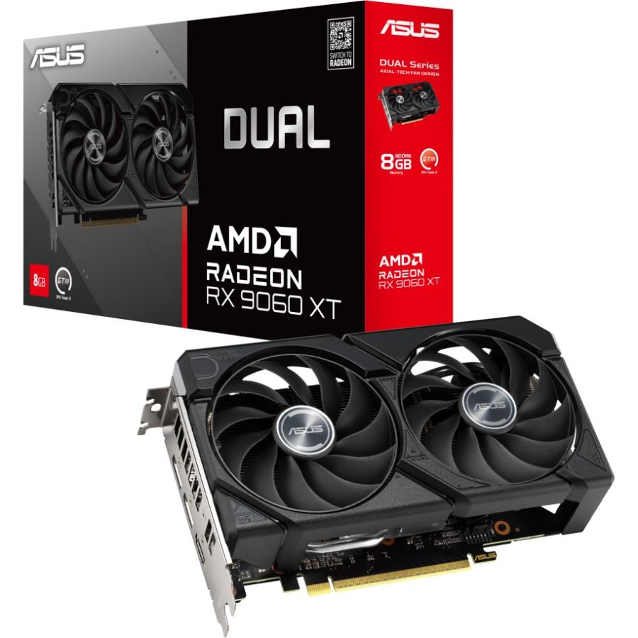 Placa de Video Asus Radeon RX 9060 XT 8GB GDDR6 Dual