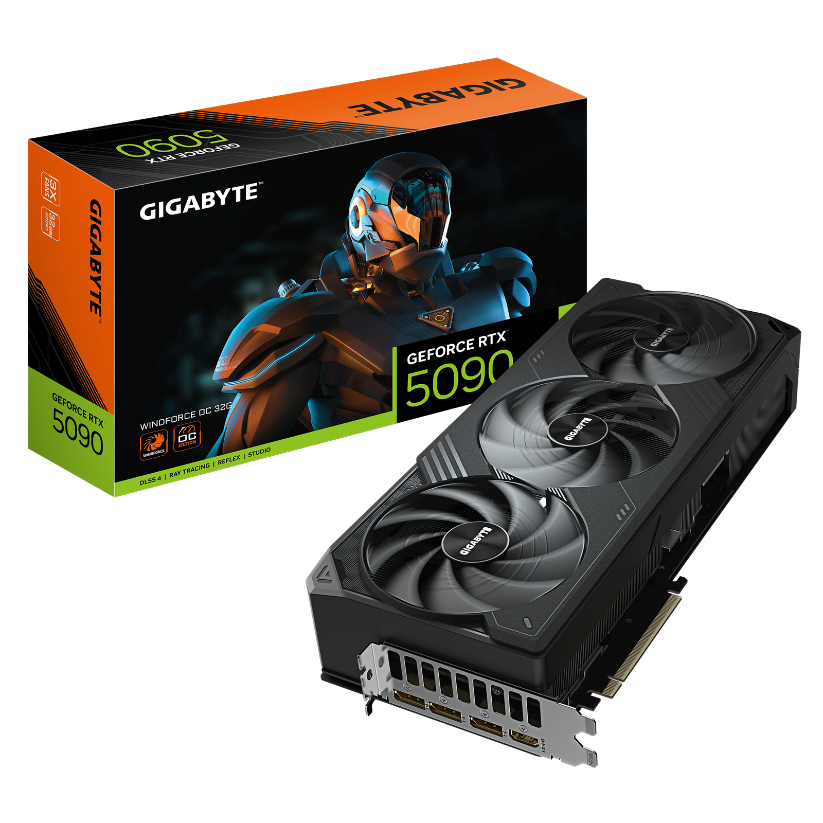 PLACA DE VIDEO GIGABYTE GEFORCE RTX 5090 32GB GDDR7 WINDFORCE OC