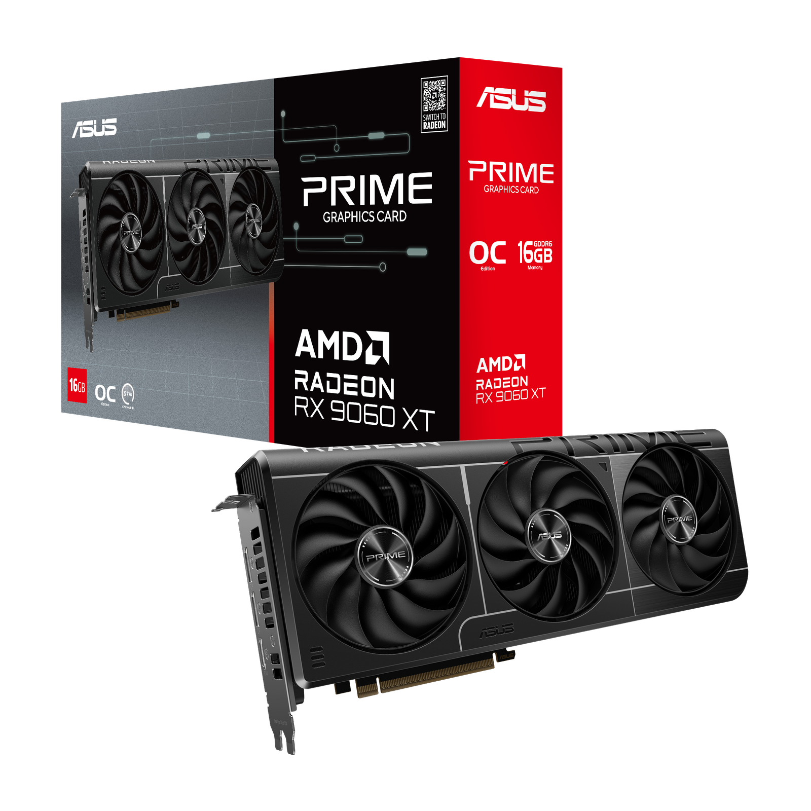 PLACA DE VIDEO ASUS RADEON RX 9060 XT 16GB GDDR6 PRIME OC