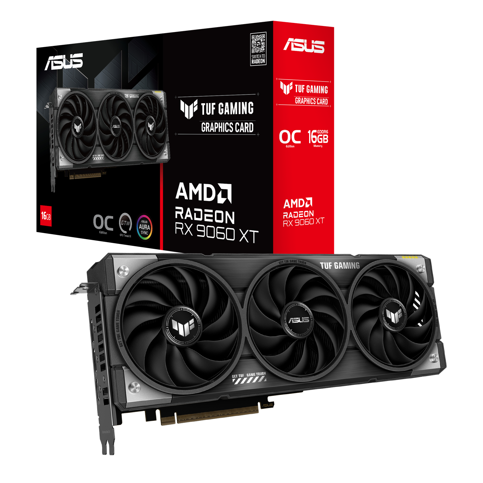 PLACA DE VIDEO ASUS RADEON RX 9060 XT 16GB GDDR6 TUF GAMING OC