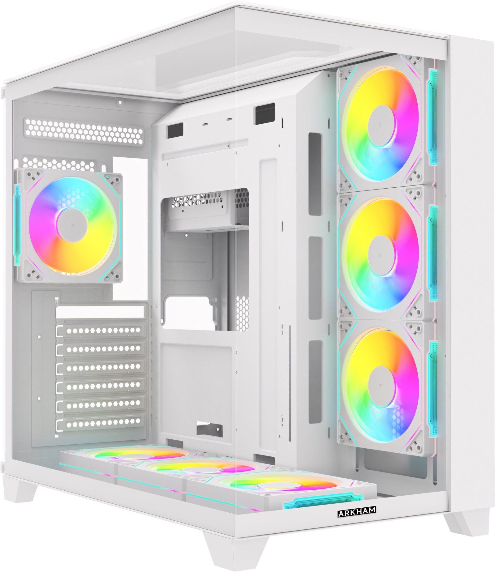 Gabinete Arkham Minor White 7 Fan ARGB ATX