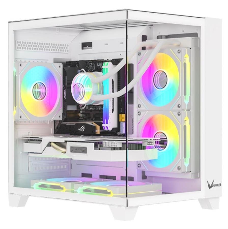 Gabinete Formula V Crystal Z9M Floe White 5 Fan ARGB