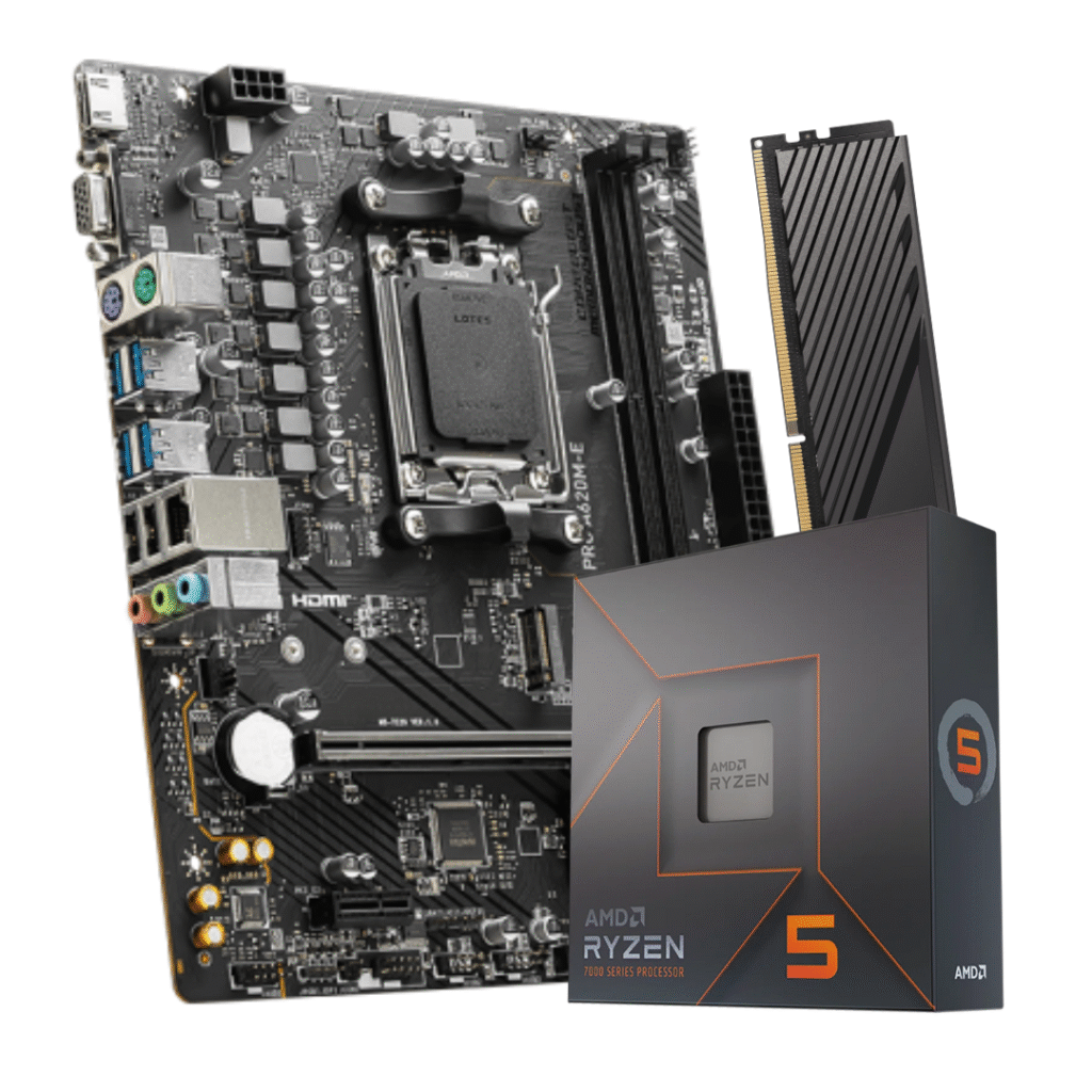 Combo AMD Ryzen 5 7600X + A620 + 32GB RAM