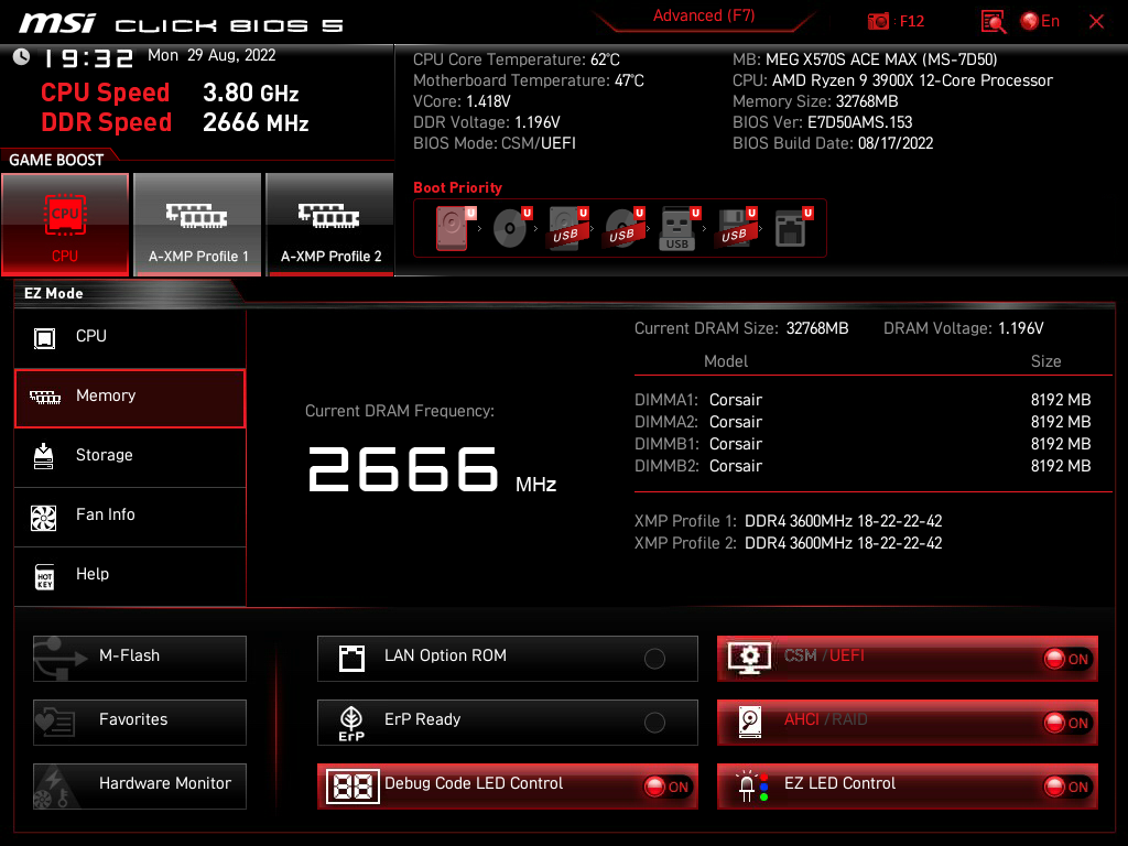 El Botón Mágico de tu BIOS: Cómo Activar XMP/EXPO y Desbloquear FPS Gratis 33 oc ram bios msi