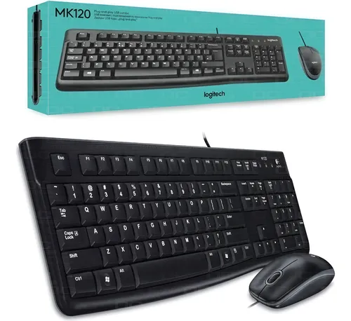 Teclado y Mouse Logitech MK120 Negro