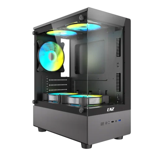 Gabinete LNZ P10 Black 5 Fan ARGB