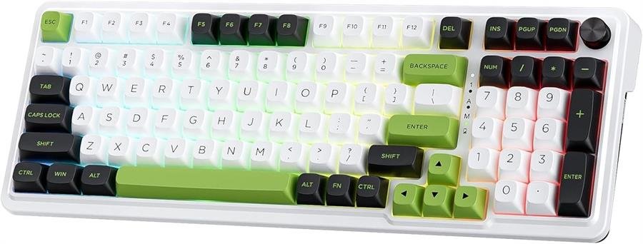 Teclado Gamer Redragon Eisa Pro Max White/Black/Green K686