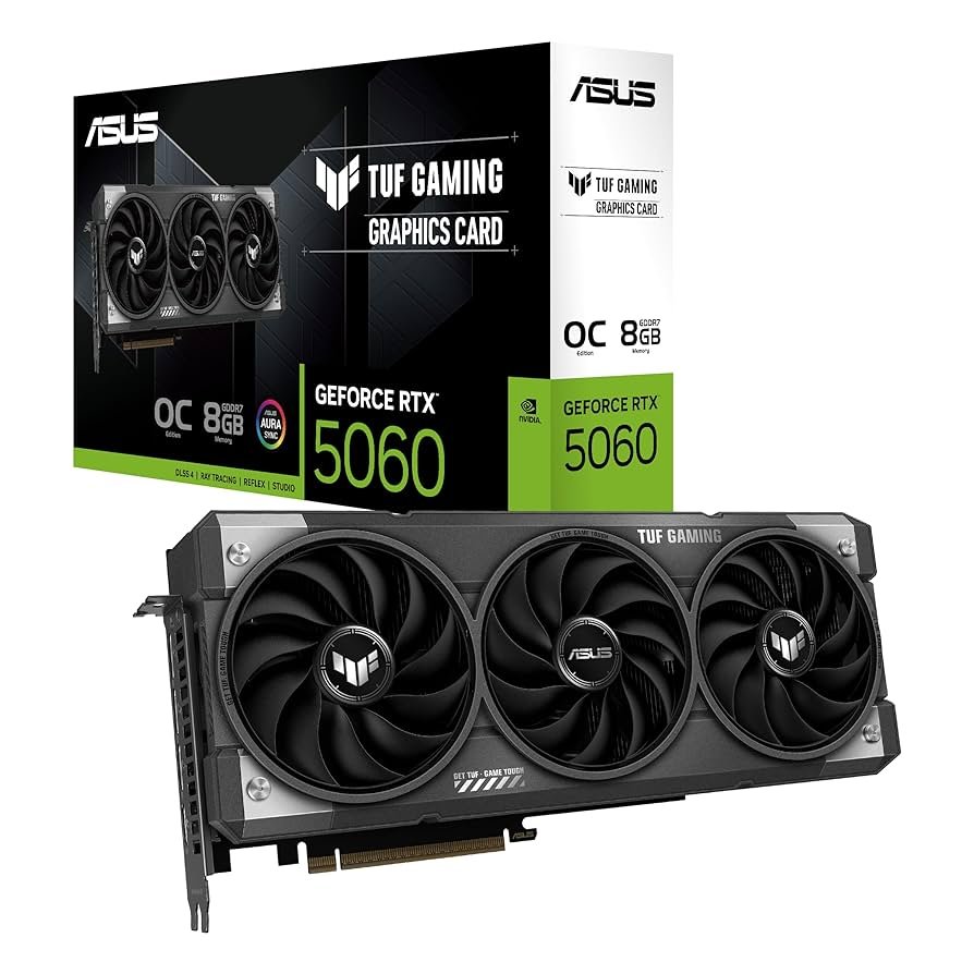 Placa de Video Asus GeForce RTX 5060 8GB GDDR7 TUF Gaming OC