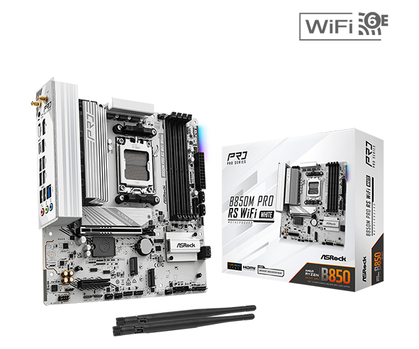 Mother Asrock B850M PRO RS WIFI White AM5