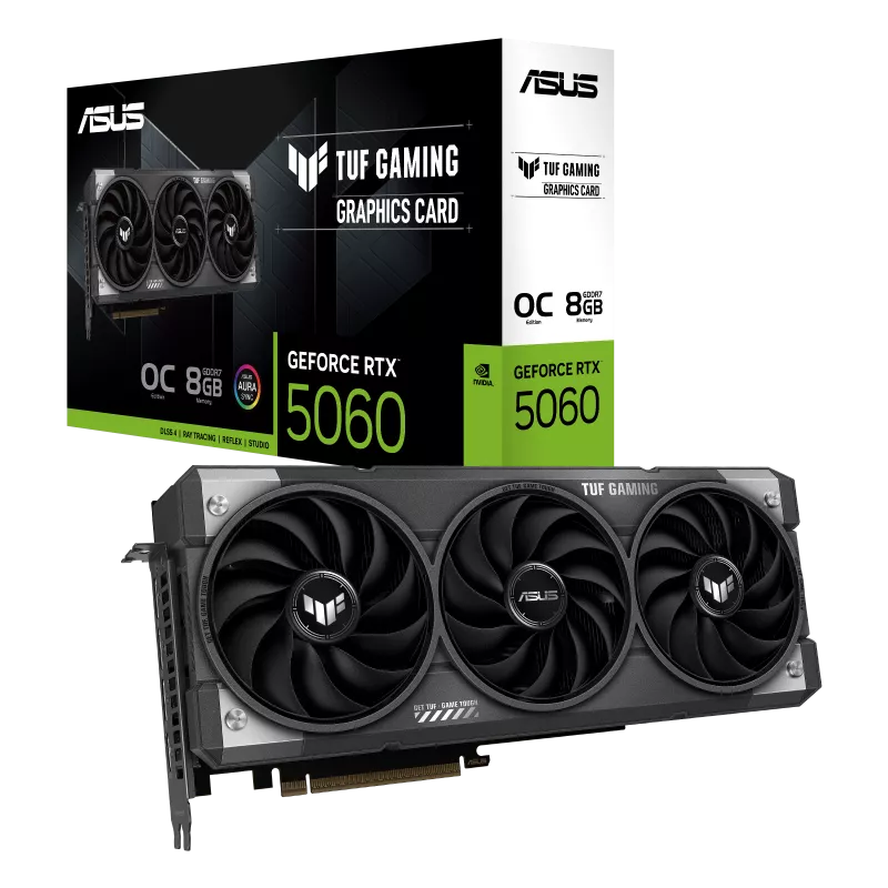 Placa de Video Asus GeForce RTX 5060 8GB GDDR7 TUF Gaming OC