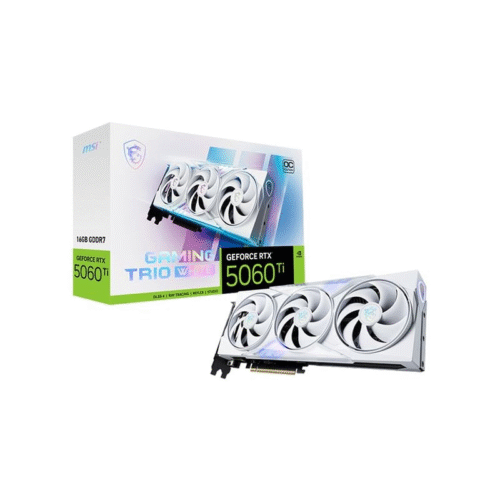 Placa de Video MSI GeForce RTX 5060 Ti 16GB GDDR7 Gaming Trio OC White