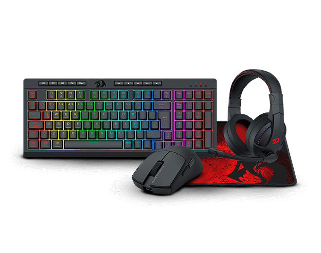 Kit 4 en 1 Redragon S147 Black - K515RGB + M724 + H211 + P016