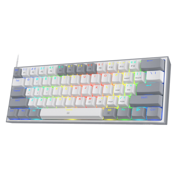 Teclado Gamer Redragon Fizz White/Grey K617CT-RGB-W