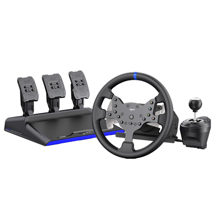 Simulador de Carreras PXN V99 - Kit Volante Pedalera y Palanca de Cambios Profesional