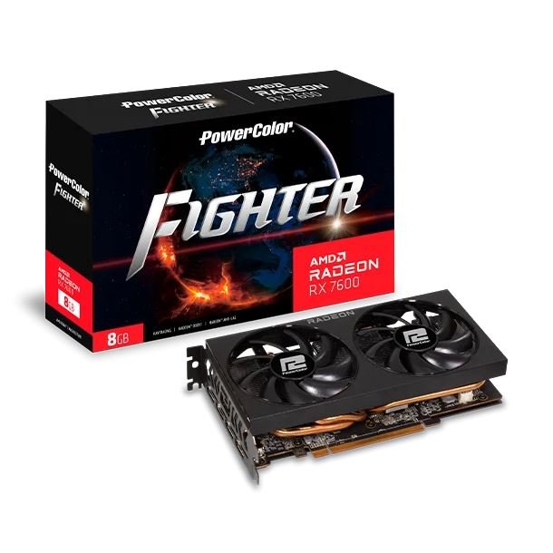 Placa de Video Power Color Radeon RX 7600 8GB GDDR6 Fighter