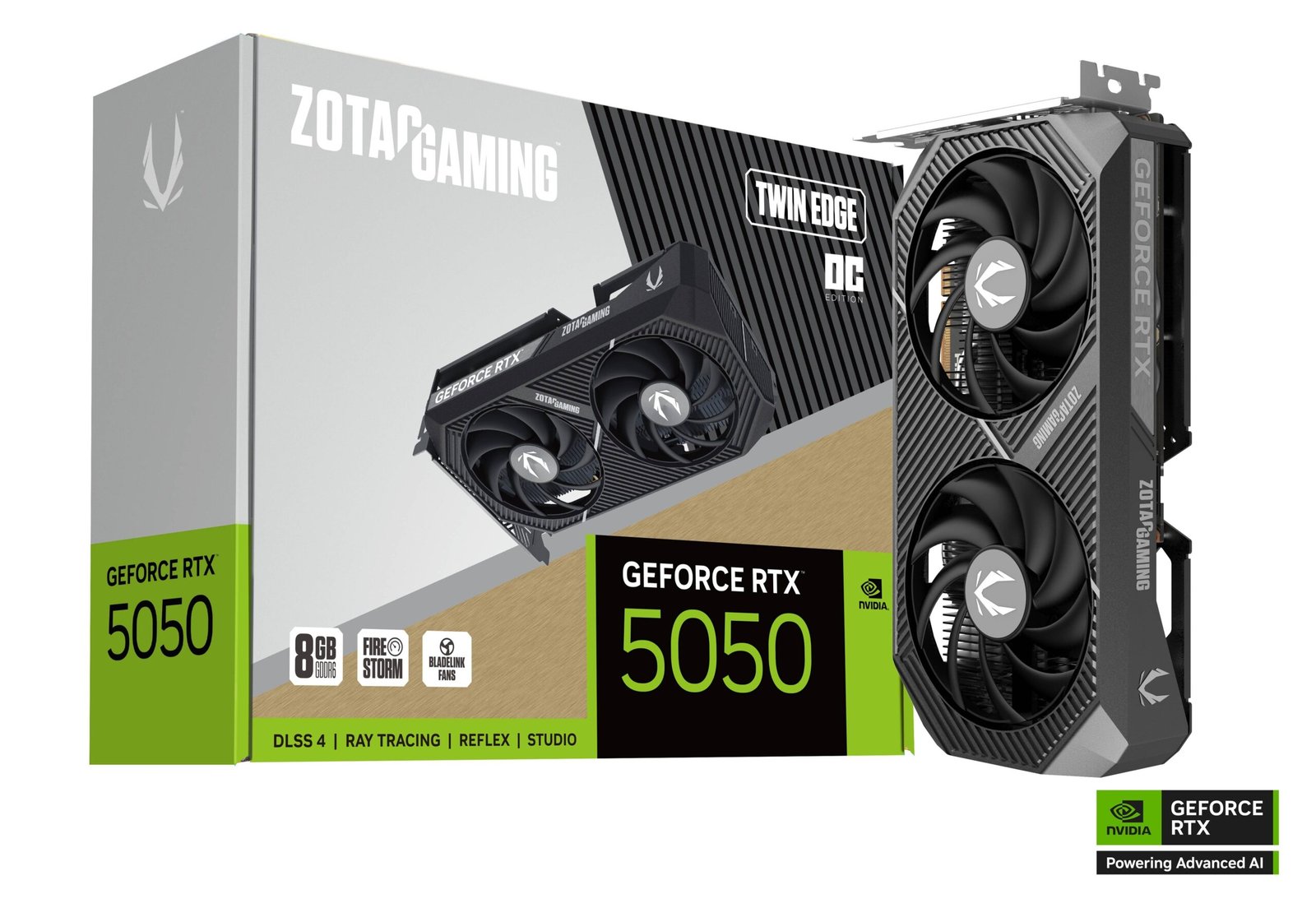 Placa de Video Zotac GeForce RTX 5050 8GB GDDR7 Twin Edge OC