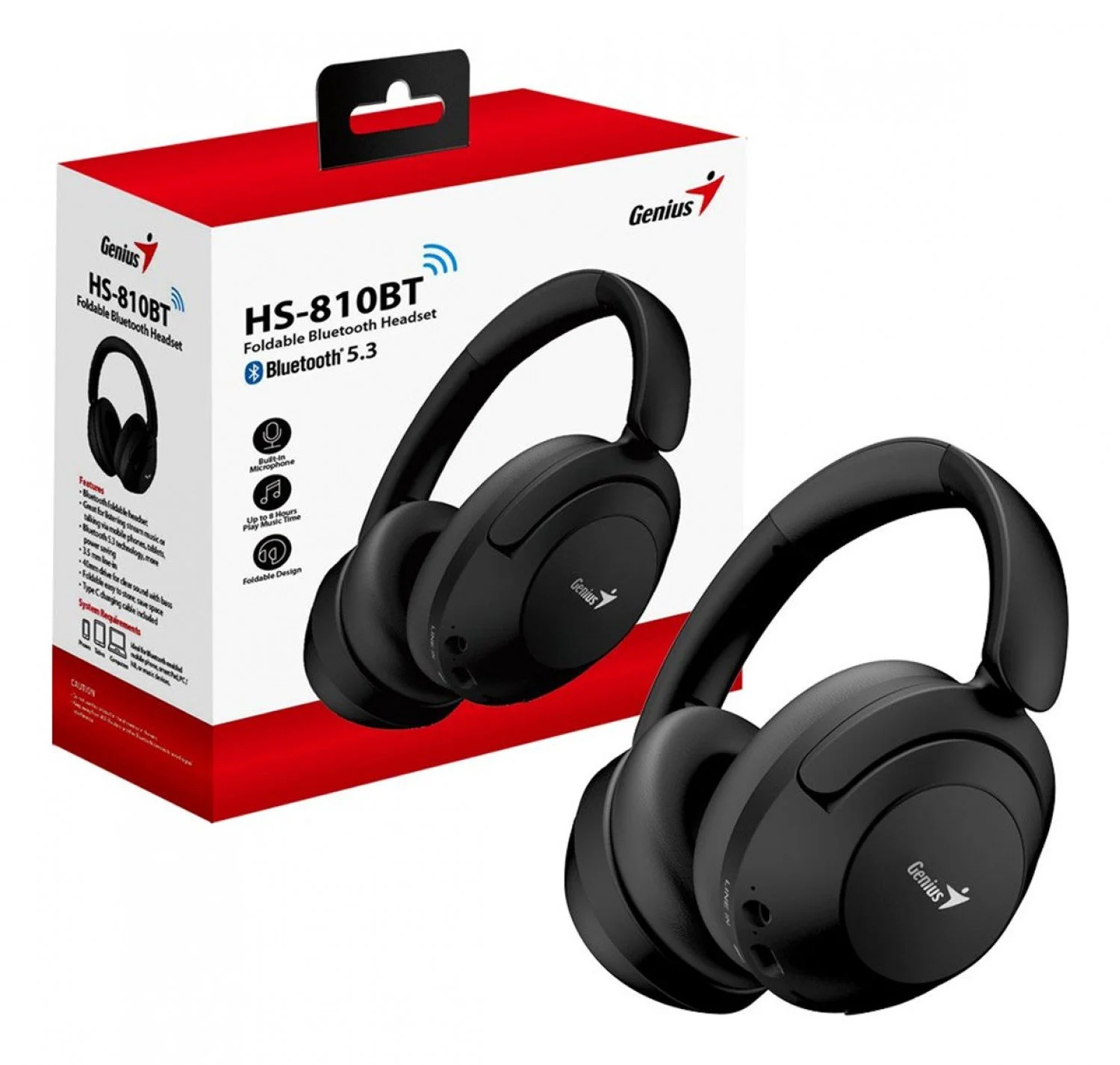 AURICULARES GENIUS RS HS-810BT BLACK