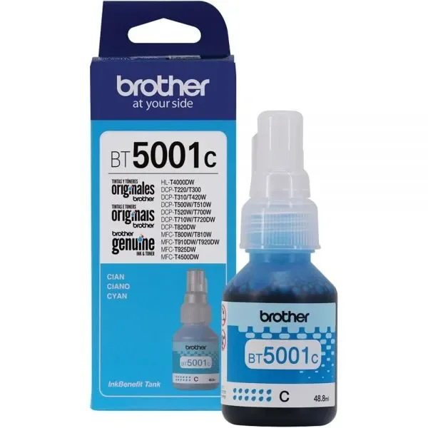 Botella de Tinta Brother BT5001C Cian