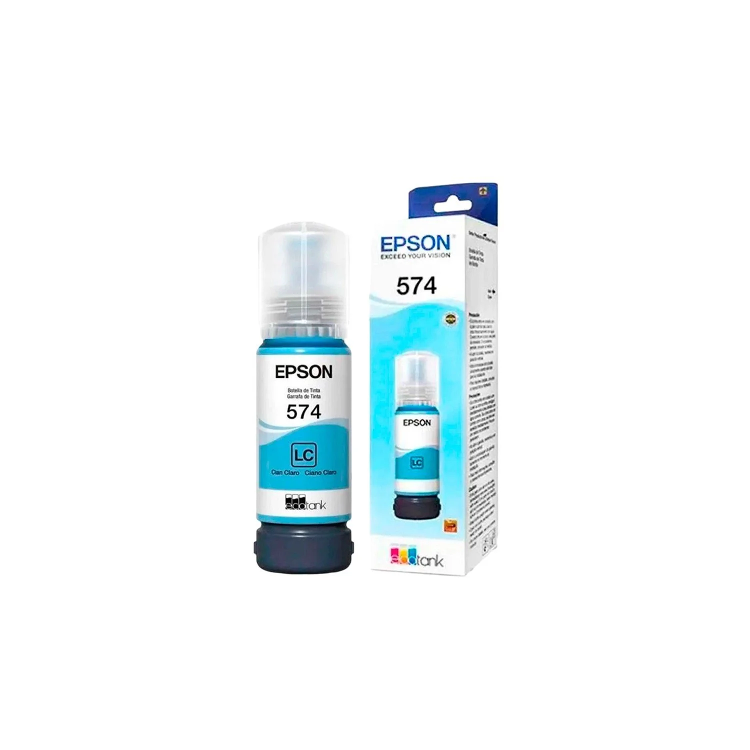BOTELLA DE TINTA EPSON 574 CIAN LIGHT PARA L8050