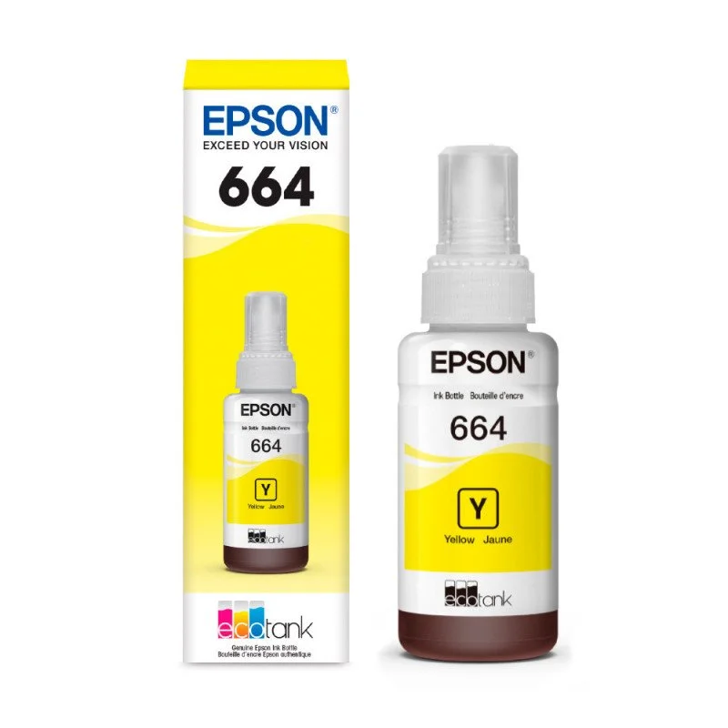 Botella de Tinta Epson T664420-AL Amarillo Para L355/380/395
