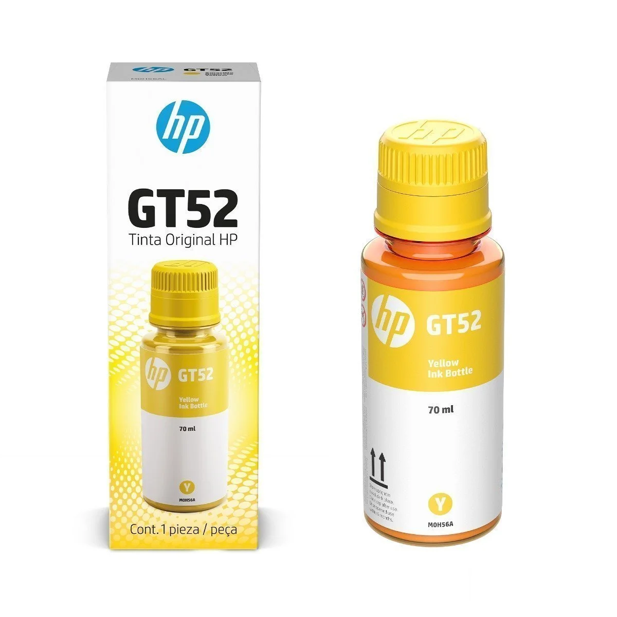 BOTELLA DE TINTA HP GT52 70ML AMARILLO M0H56AL