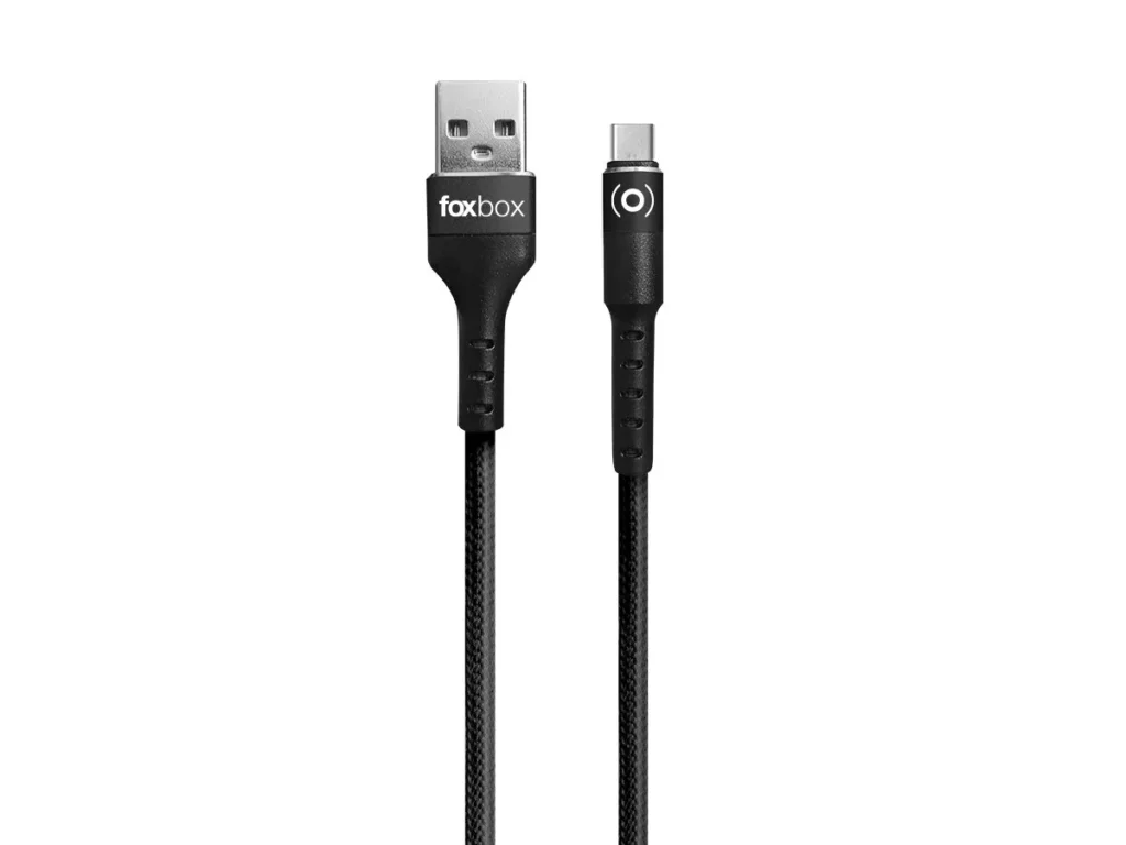 Cable Foxbox Round Usb A Type-c Negro 1m