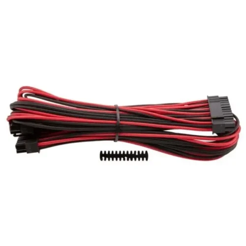 Cable Mallado Corsair ATX 24 Pines Tipo 4 3er Gen Rojo y Negro