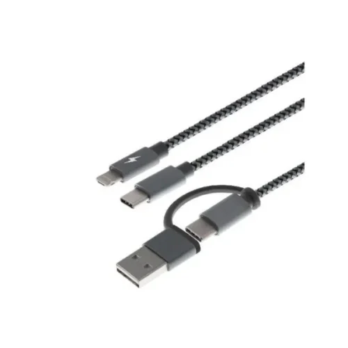 Cable XTech Multifuncional Carga 5 en 1 USB A C a Micro USB Lightming o Tipo C