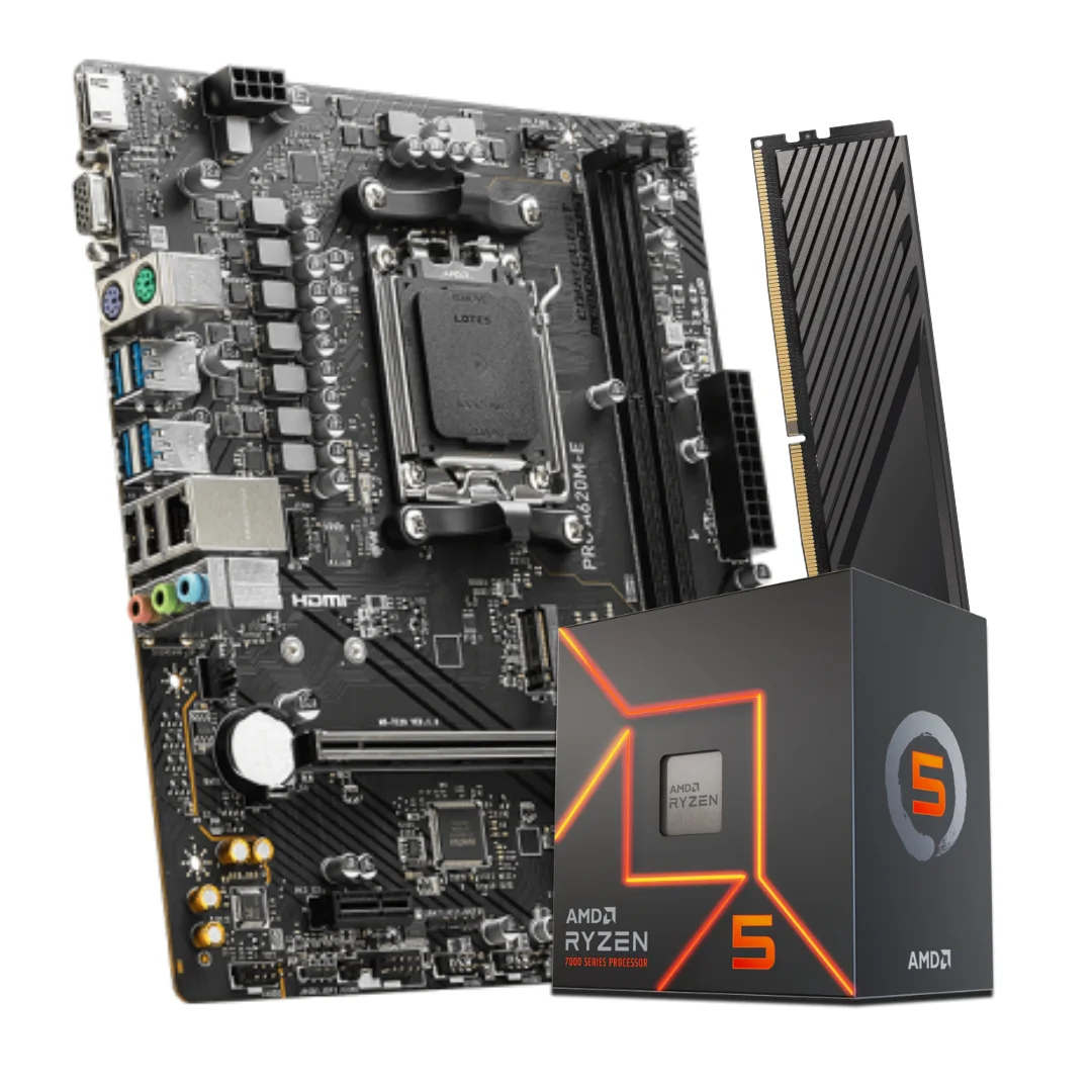 COMBO AMD RYZEN 5 7600 + A620 + 32GB RAM