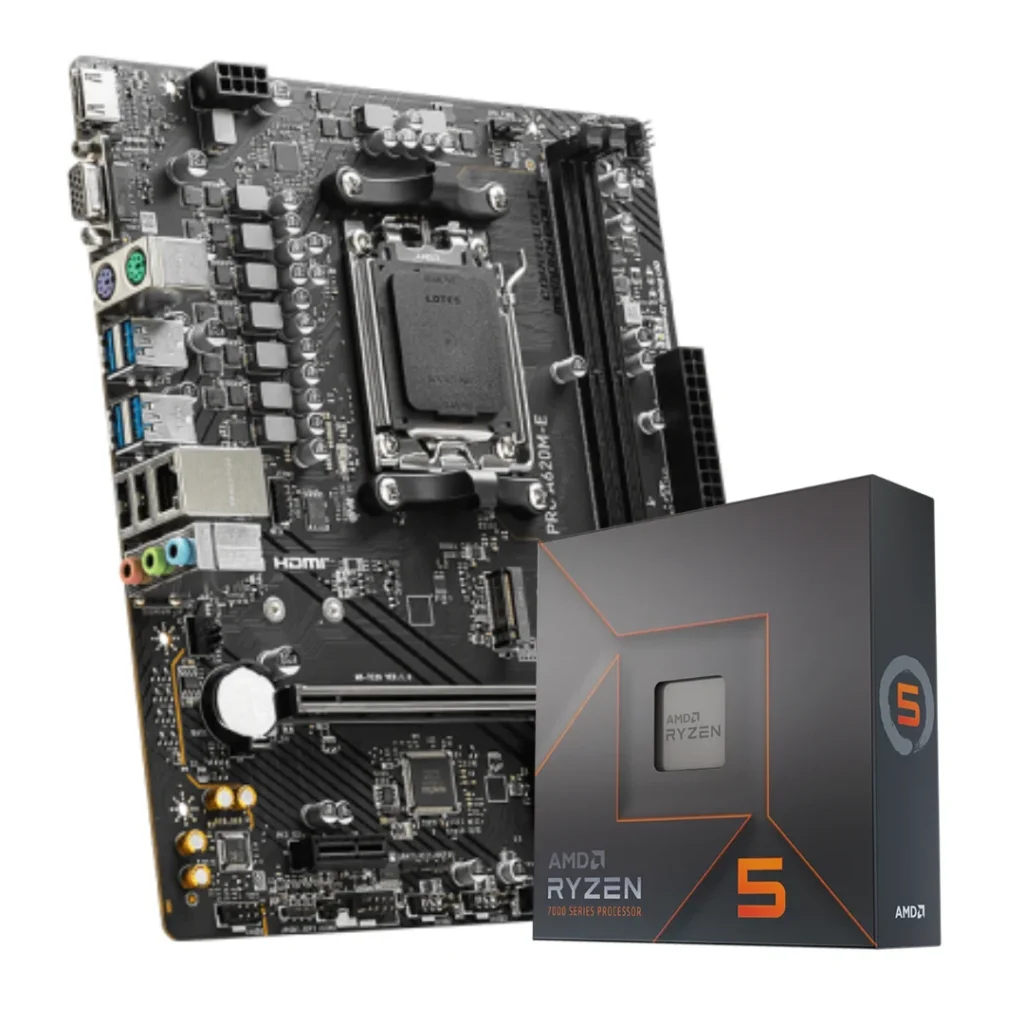 Combo AMD Ryzen 5 7600X + A620