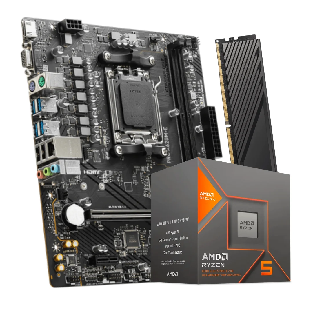 COMBO AMD RYZEN 5 8600G + A620 + 32GB RAM