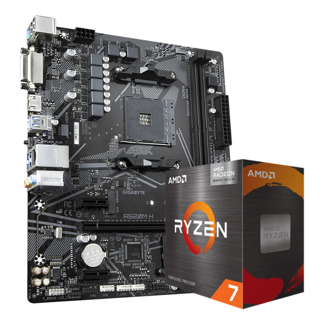 COMBO AMD RYZEN 7 5700G + A520