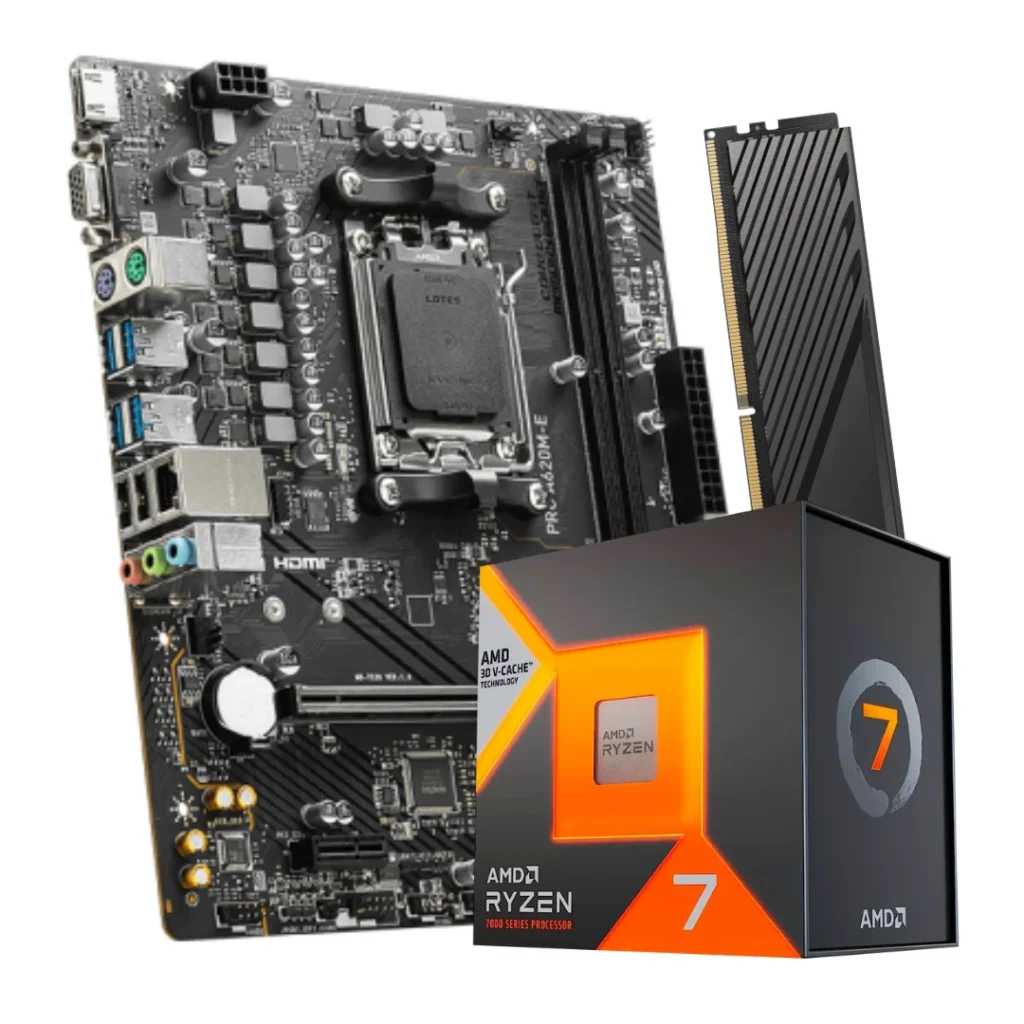 Combo AMD Ryzen 7 7800X3D + A620 + 16GB RAM