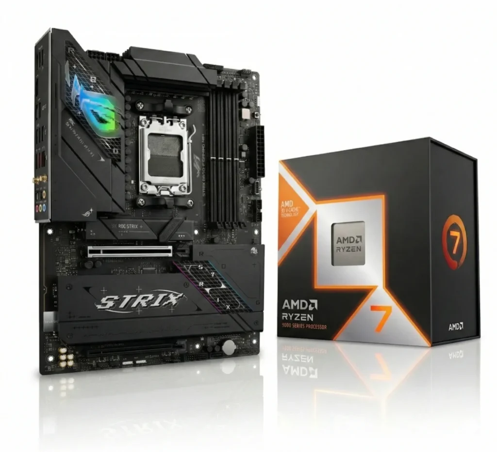 Combo AMD Ryzen 7 9800X3D + Mother Asus ROG Strix B850-F Gaming WIFI