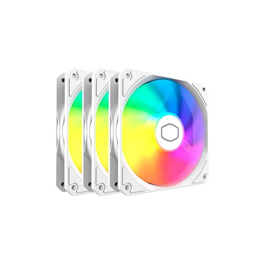 COOLER FAN COOLER MASTER MF120 LITE ARGB WHITE PACK X3