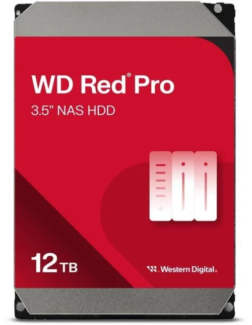 Disco Rígido HDD 12TB Western Digital Red Pro NAS 256MB 7200RPM 3.5 SATA