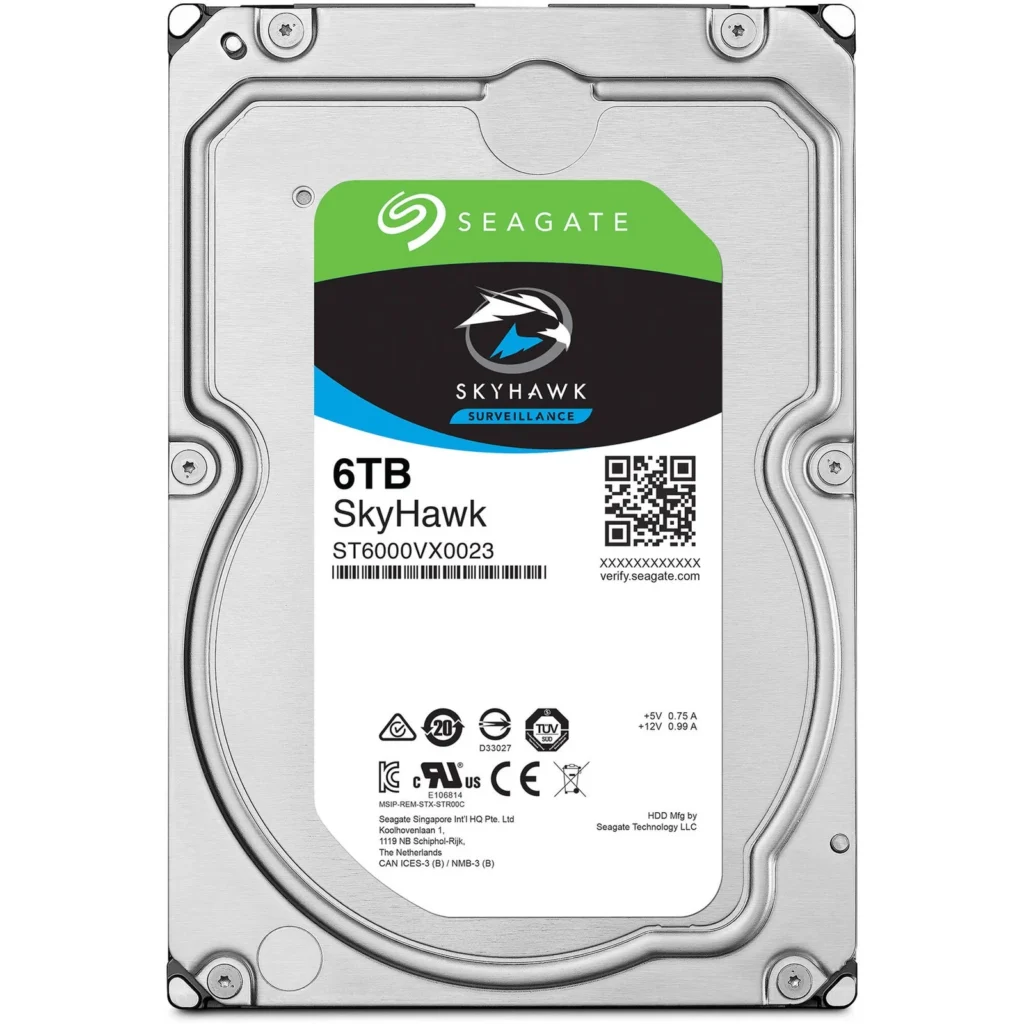 Disco Rígido HDD 6TB Seagate SkyHawk 3.5 SATA