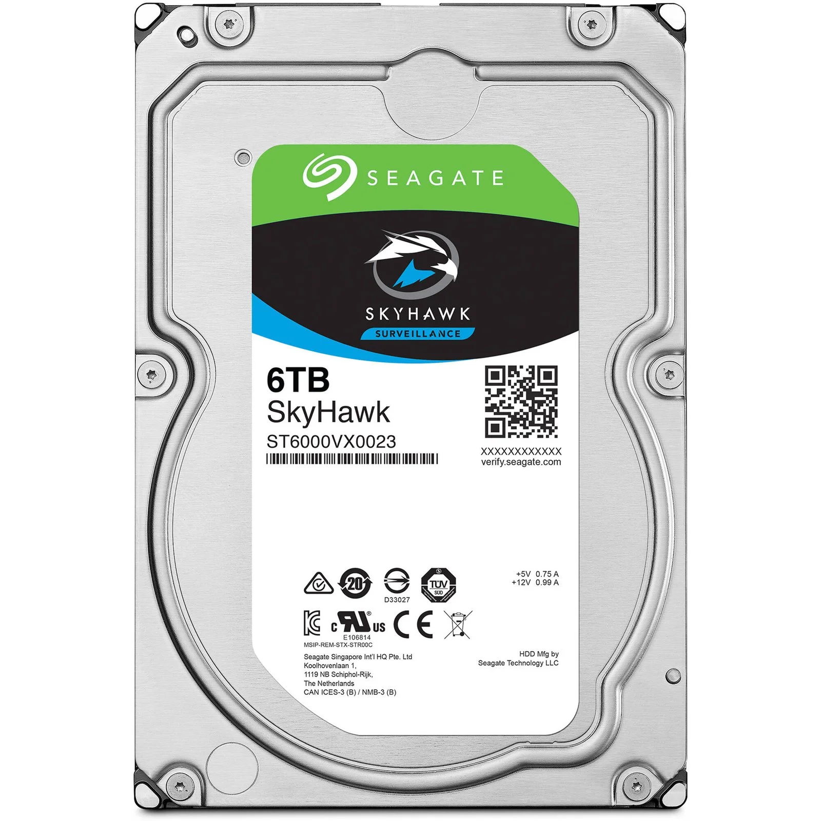 DISCO RÍGIDO HDD 6TB SEAGATE SKYHAWK 3.5 SATA