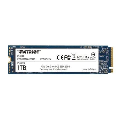 Disco SSD NVMe 1TB Patriot P300 PCIe Gen3