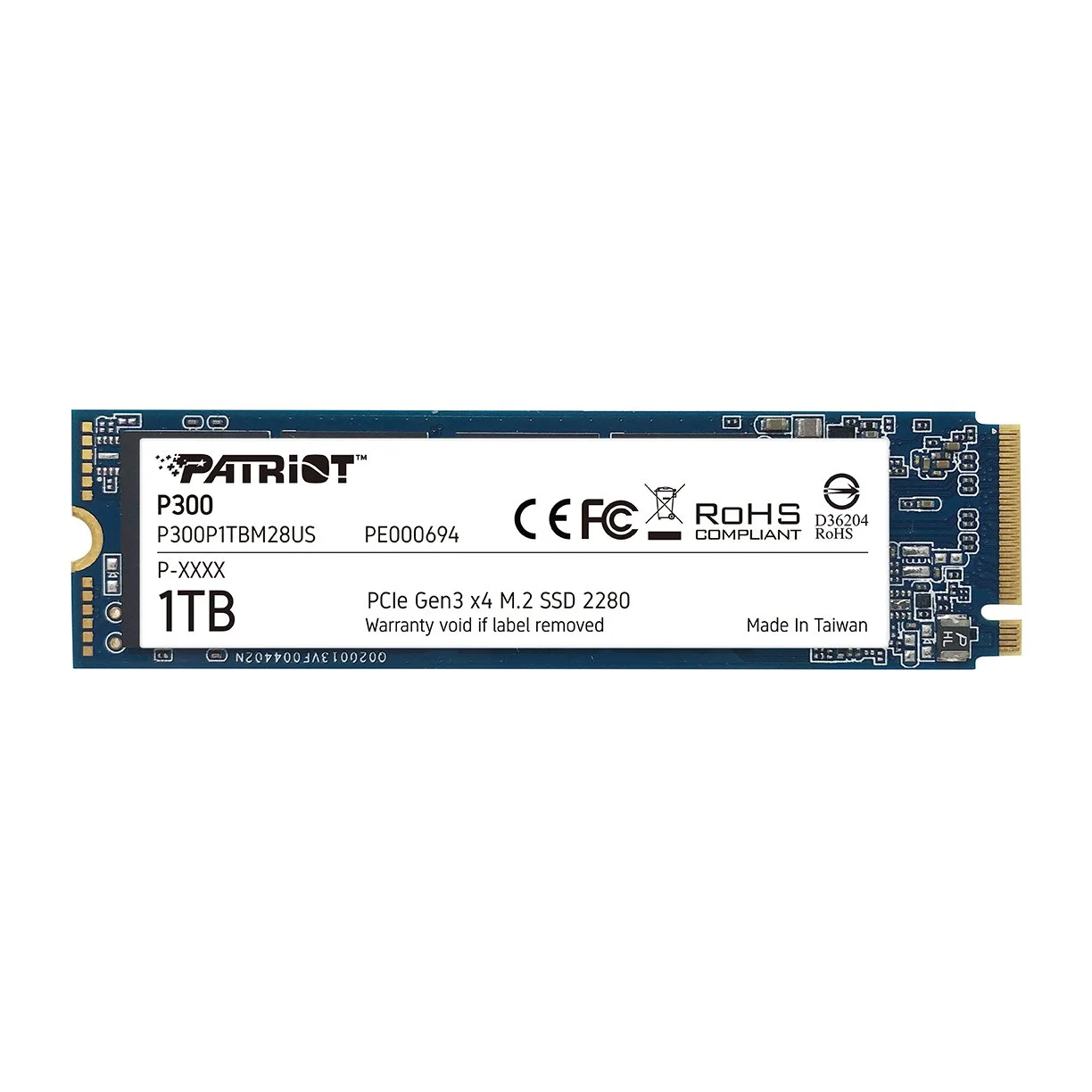 DISCO SSD NVME 1TB PATRIOT P300 PCIE GEN3