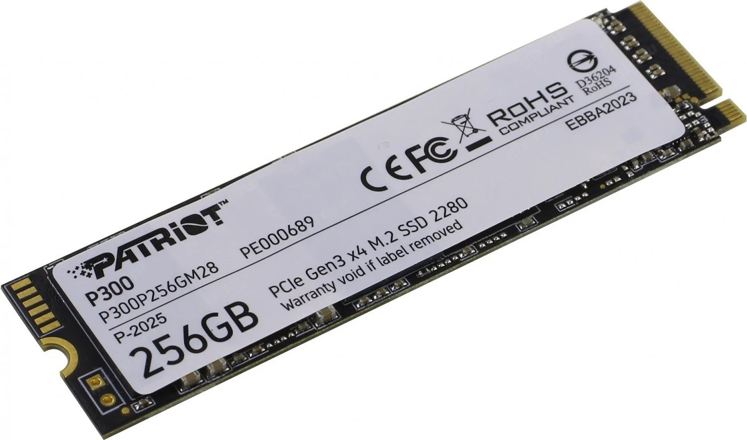 DISCO SSD NVME 256GB PATRIOT P300 PCIE GEN3