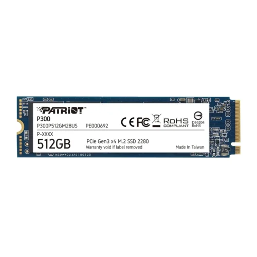 Disco SSD NVMe 512GB Patriot P300 PCIe Gen3