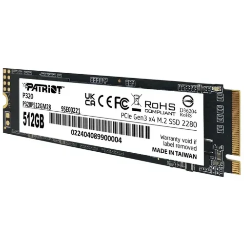 Disco SSD NVMe 512GB Patriot P320 PCIe Gen3