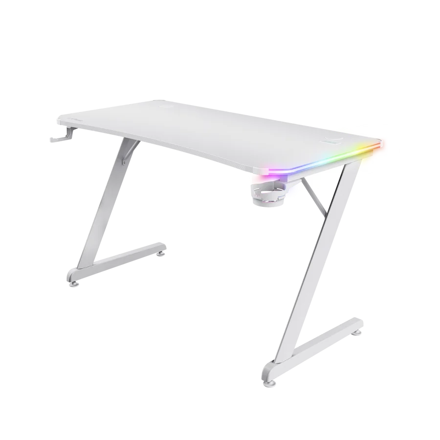 Escritorio Gamer Trust Luminus White RGB GXT 709W