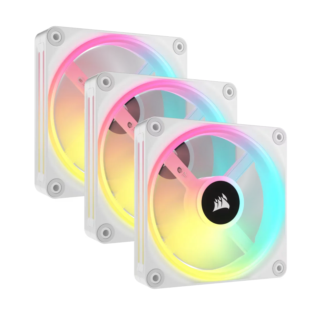 FAN COOLER CORSAIR ICUE LINK QX120 RGB 120MM MAGNETIC DOME WHITE PACK X3
