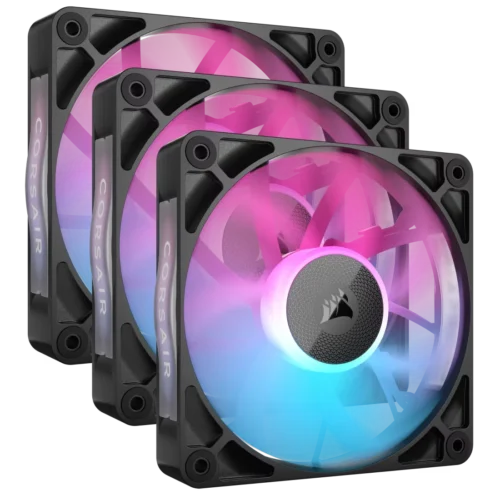 Fan Cooler Corsair iCUE LINK RX120 RGB 120mm Black Pack x3